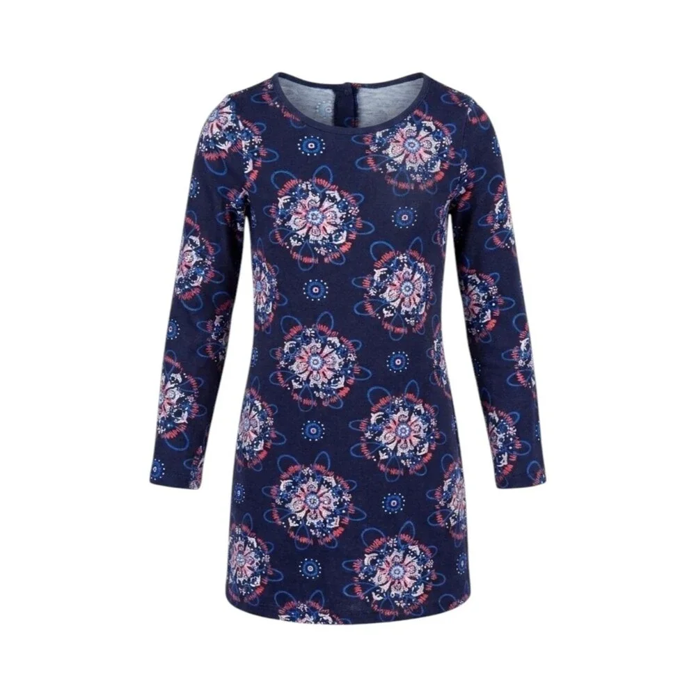 Gymboree Kids Dress Navy Blue Long Sleeves Girls Size Large 10 12